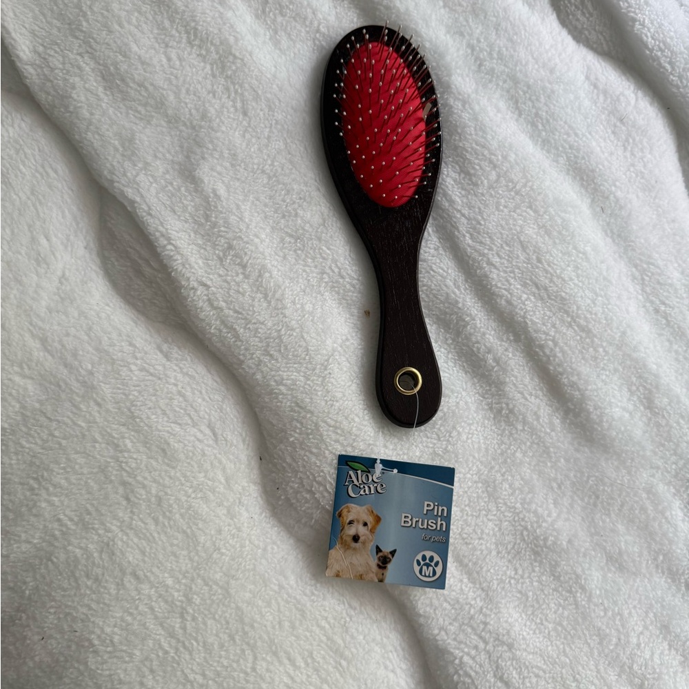 Red and Brown Pin Brush for Dogs